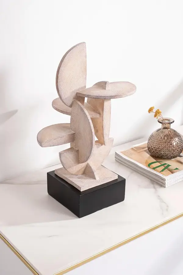 Escultura decorativa Circly en diseño abstracto geométrico