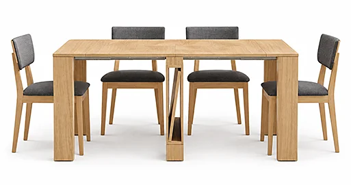 Consola convertible en mesa de escritorio y comedor de diseño Consola convertible en mesa de escritorio y comedor de diseño