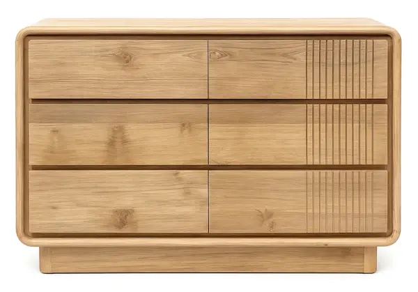 Cómoda 6 cajones madera de teka Eyre