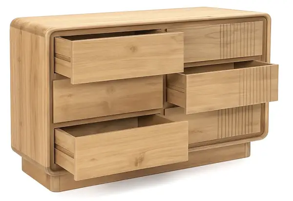 Cómoda 6 cajones madera de teka Eyre