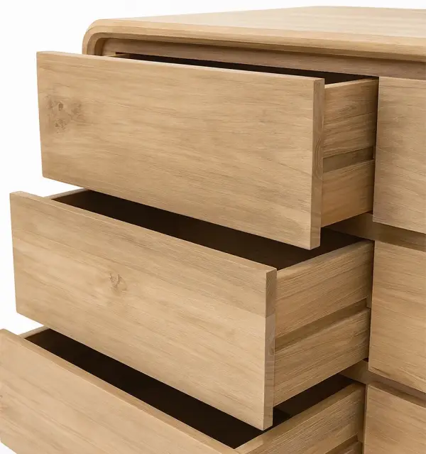 Cómoda 6 cajones madera de teka Eyre