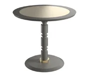 Mesa auxiliar circular de diseño Mushroom