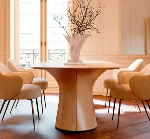 Mesa de comedor esquinas redondeadas roble Root