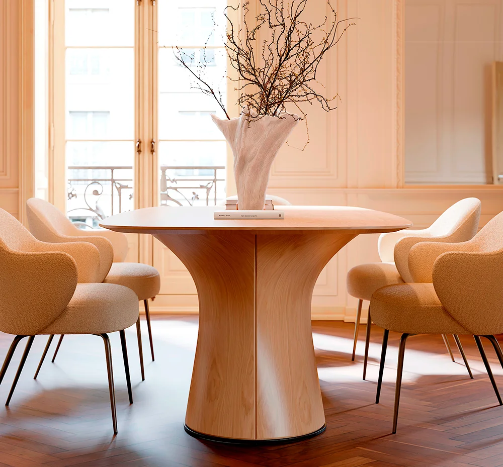 Mesa de comedor esquinas redondeadas roble Root