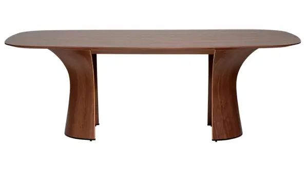 Mesa de comedor esquinas redondeadas nogal Root