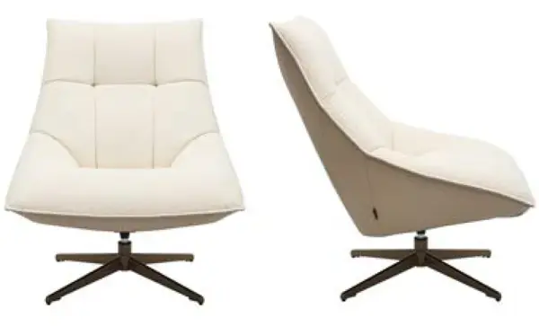 Butaca giratorio tejido y ecopiel Seres