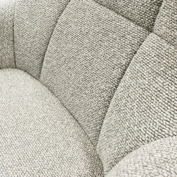 Butaca relax giratoria tapizada con puff Oslo beige