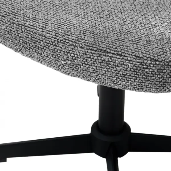 Butaca relax giratoria tapizada con puff Oslo gris