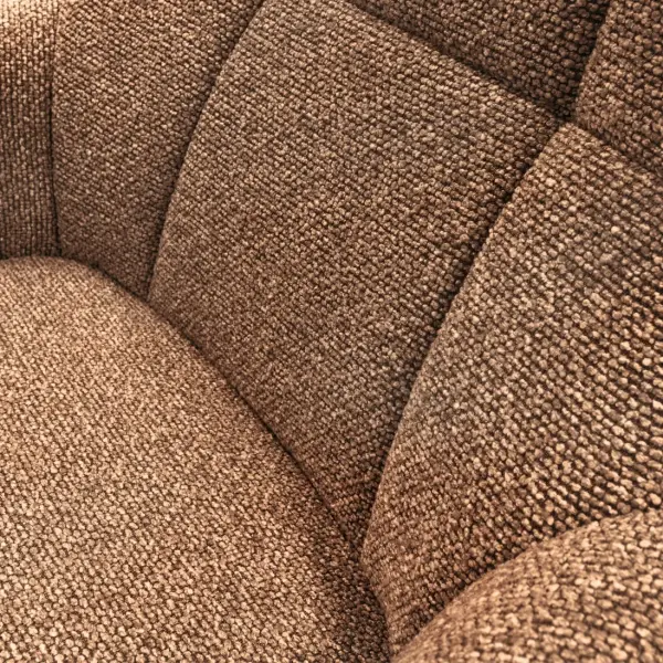 Butaca relax giratoria tapizada con puff Oslo naranja