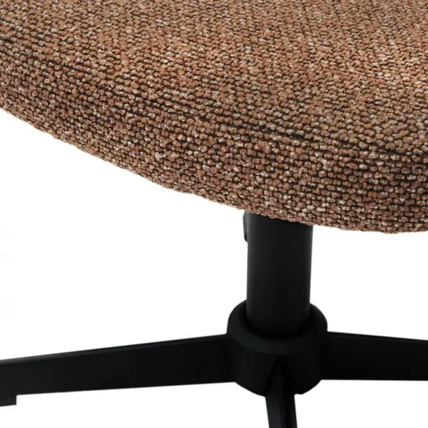 Butaca relax giratoria tapizada con puff Oslo naranja