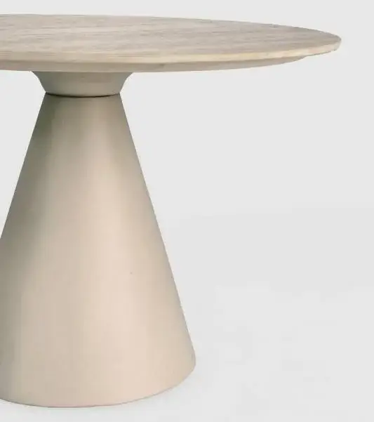 Set 2 mesas auxiliares efecto travertino y acero Hardy