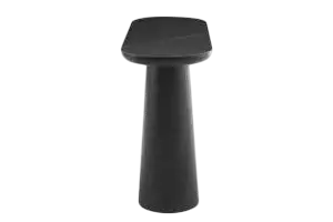 Consola chapa roble negro y porcelánico 120 cm