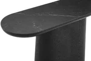 Consola chapa roble negro y porcelánico 120 cm