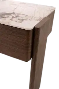 Mesa de noche Gio nogal y porcelánico