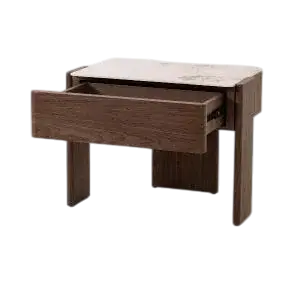 Mesa de noche Gio nogal y porcelánico