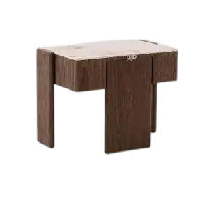 Mesa de noche Gio nogal y porcelánico