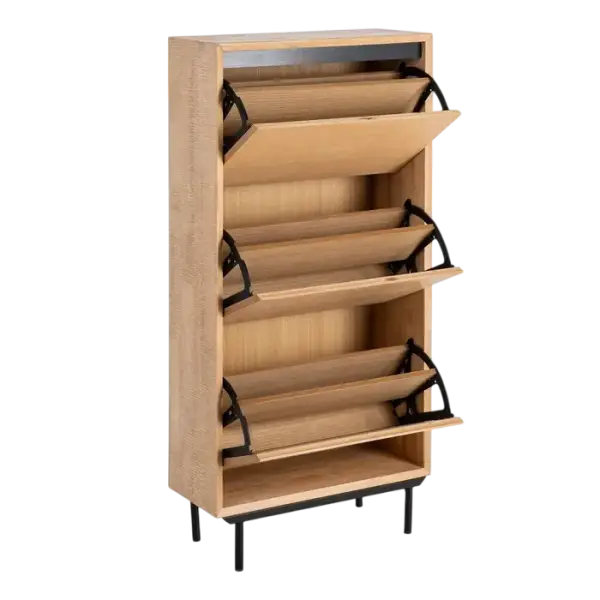 Zapatero natural negro madera