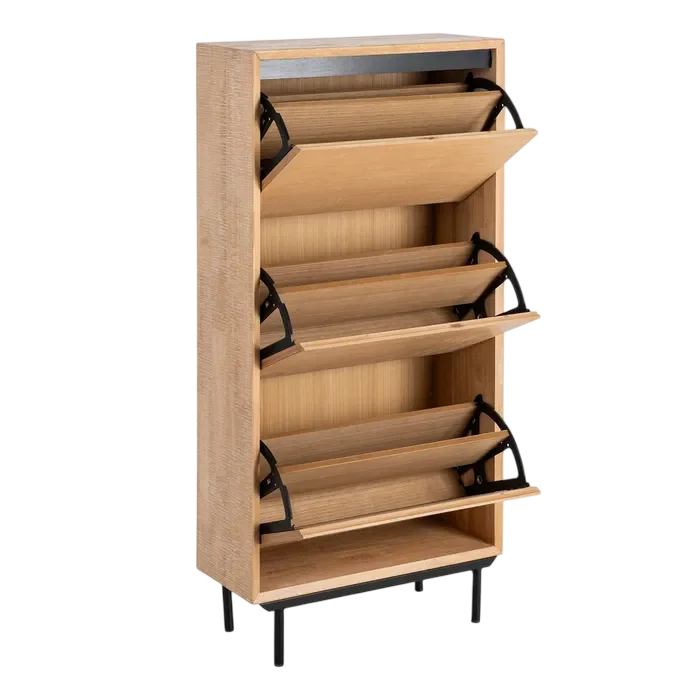 Zapatero natural negro madera