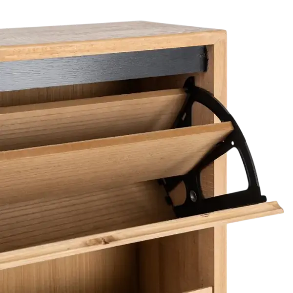 Zapatero natural negro madera