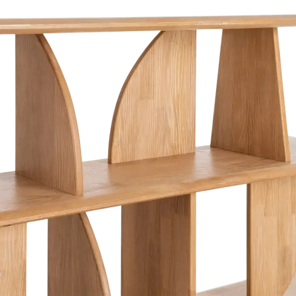 Estantería baja de madera natural Vela ancho 180