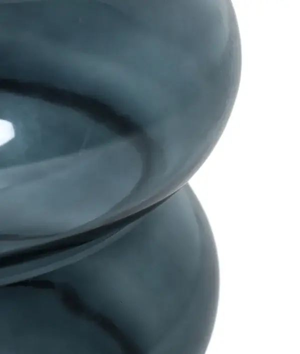 Mesa auxiliar de vidrio azul Glass