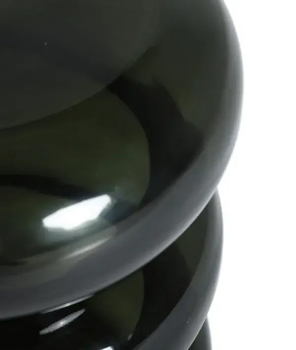 Mesa auxiliar de vidrio verde translúcido Glass