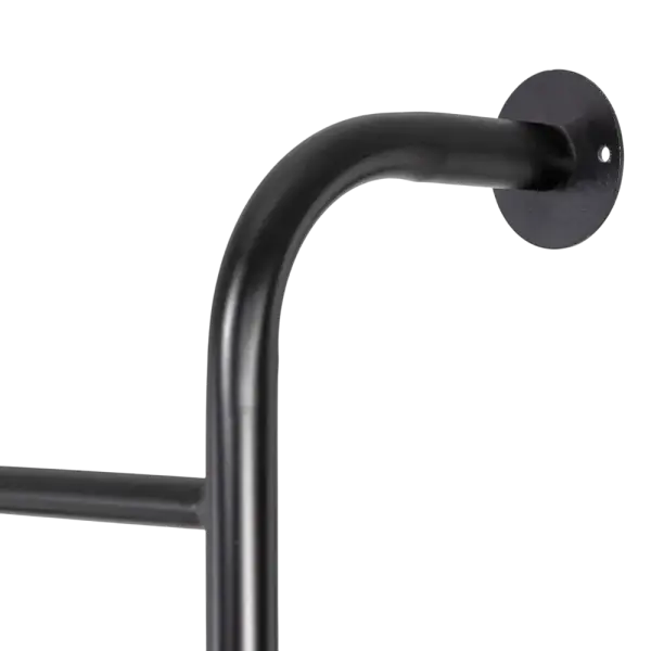 Espejo recibidor metal negro y madera natural