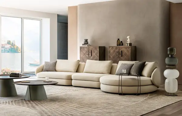 Sofá con chaise longue redondo Craig Cattelan