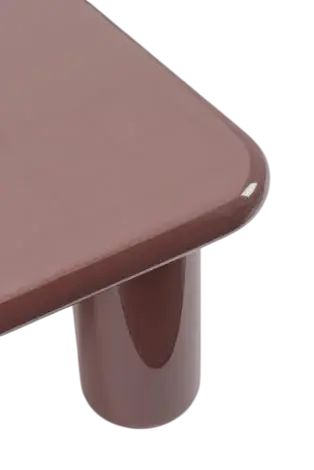 Mesa auxiliar Otilia cuadrada marsala brillo