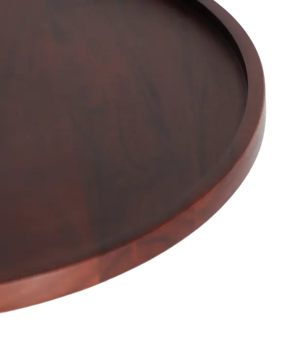 Mesa de noche redonda metal gris Noa