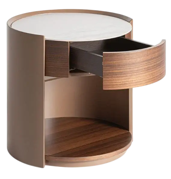 Mesa de noche redonda eucalipto Giswil