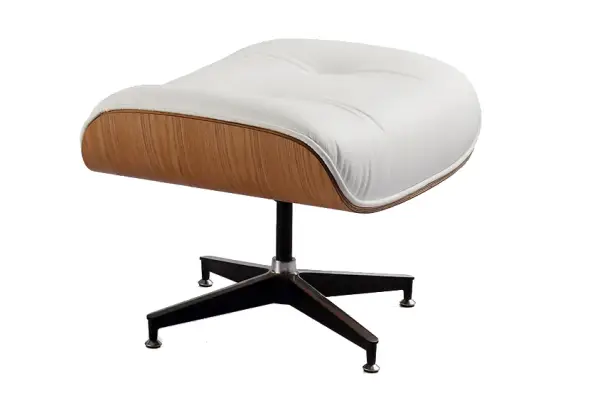 Sillón relax con reposapiés blanco