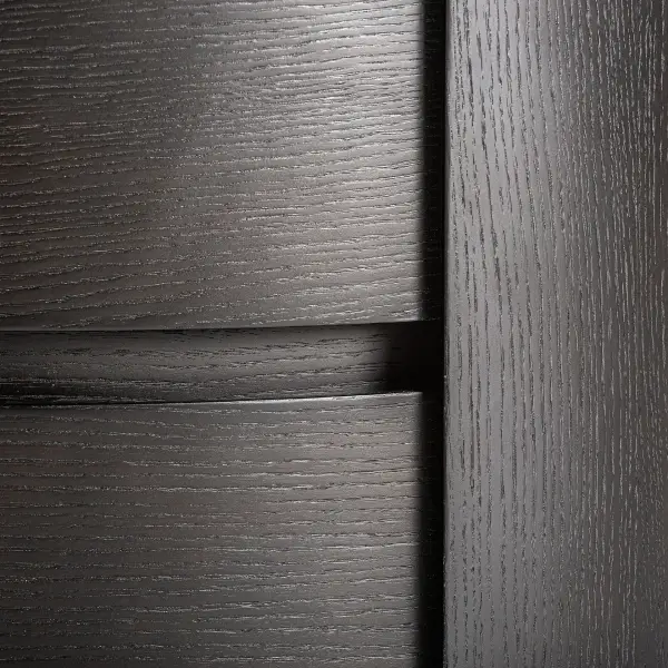 Mesa de noche roble negro oval Zofingen