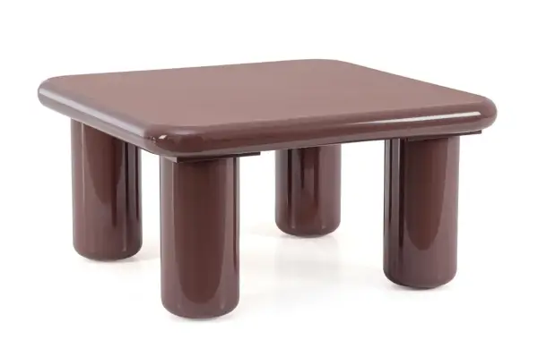 Mesa auxiliar Otilia cuadrada marsala brillo