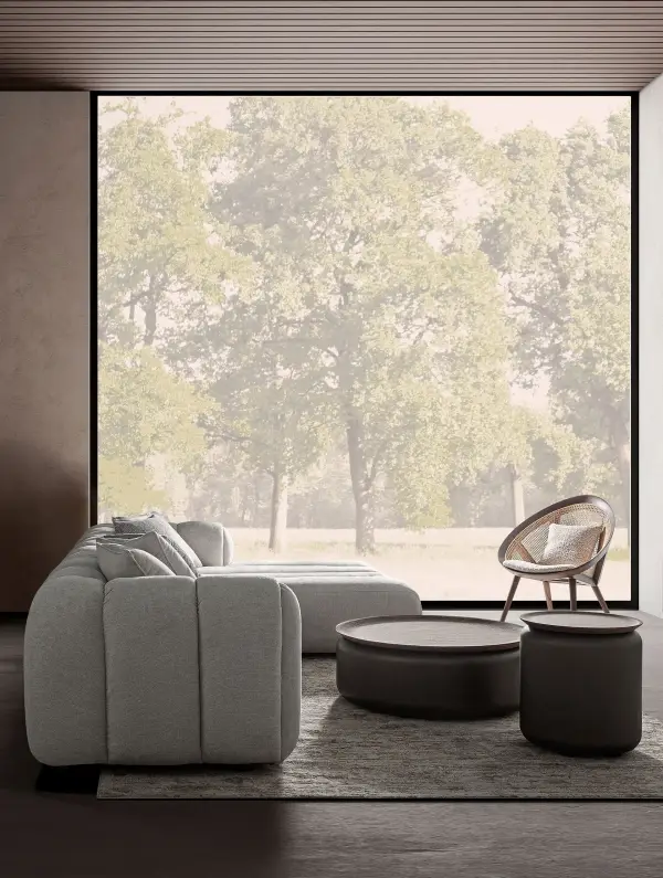 Mesa auxiliar redonda Bugdorf