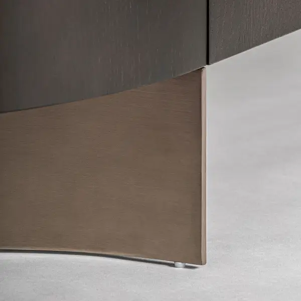 Mueble tv Neuvic roble oscuro y acero dorado