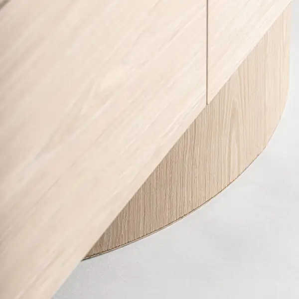 Mueble tv Prayssac de roble crema