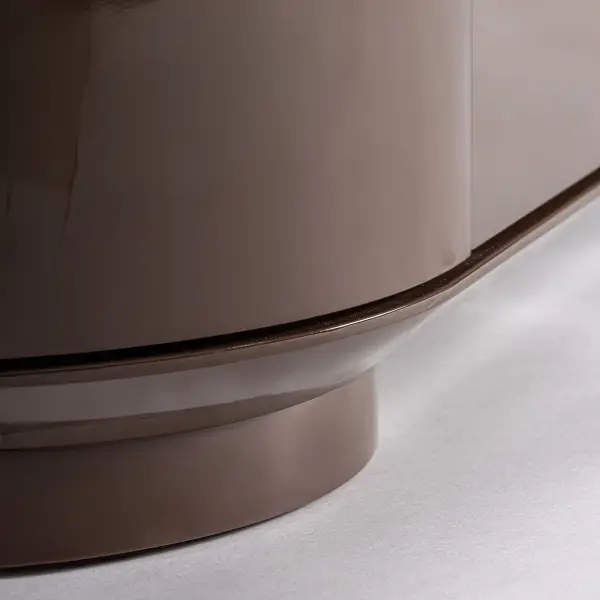 Mueble tv marrón brillante Trubia cantos redondeados