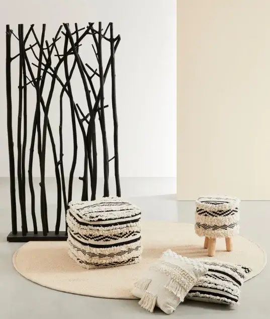 Biombo nórdico Ali negro