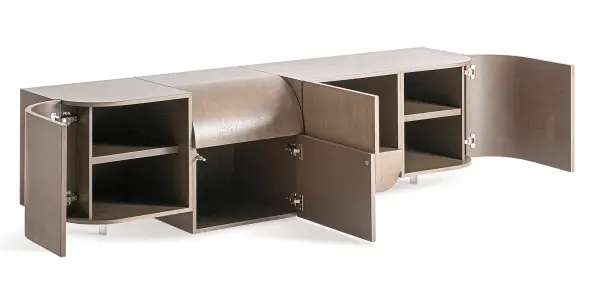 Mueble tv 4 puertas roble marrón Aksaray