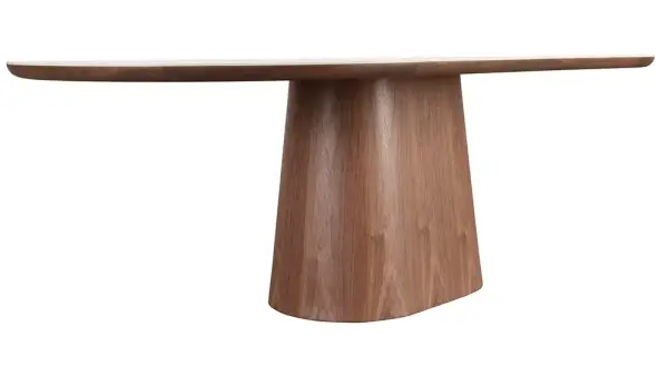 Mesa de comedor nogal y porcelánico Essenza