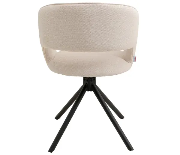 Silla giratoria tapizada beige Kora