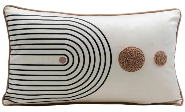 Cojin beige y marrón Magnet