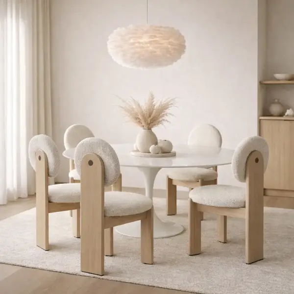 Mesa de comedor ovalada moderna mármol y metal Neptur