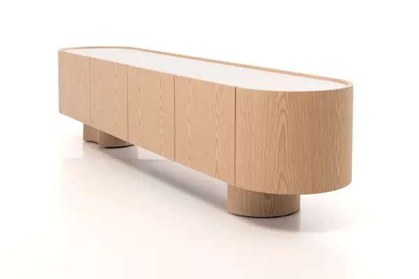 Mueble de TV Irina roble y porcelánico