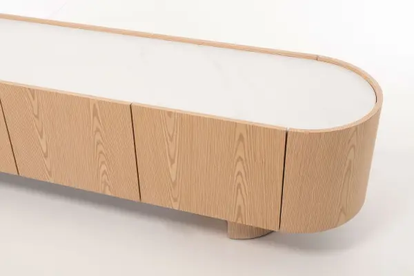 Mueble de TV Irina roble y porcelánico