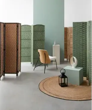 Biombo 3 hojas Shana verde