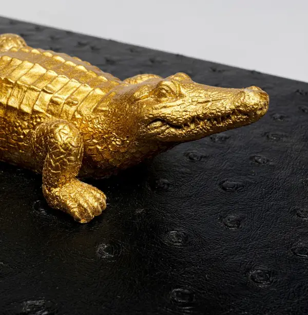 Set 2 cajas negras cocodrilo