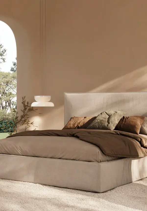 Cama tapizada con canapé París