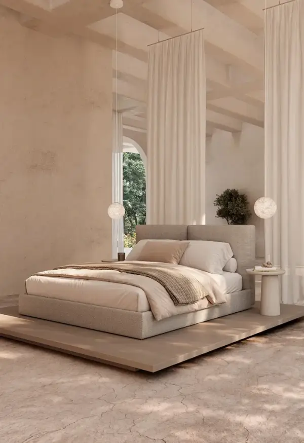 Cama tapizada Tokio con canapé